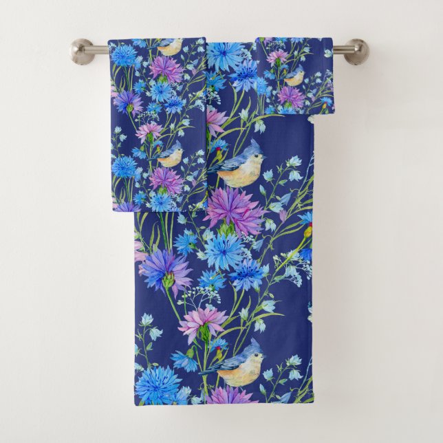 Blue Jays In Spring Bath Towel Set (Insitu)