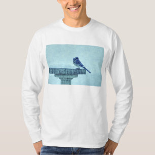 Blue Jays Winter Feeding Painterly T-Shirt