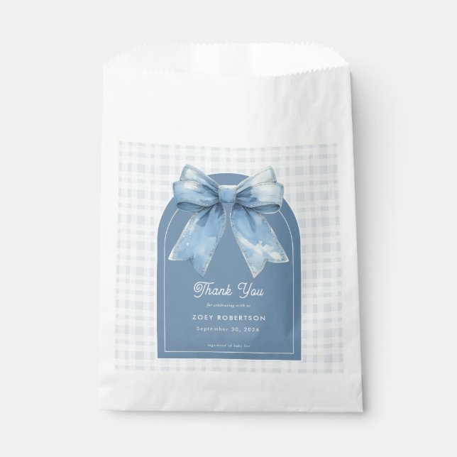 Blue Jean Baby Boy Baby Shower  Favour Bag (Front)