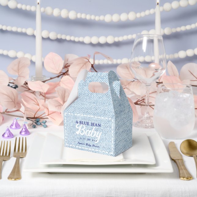 Blue Jean Baby Boy Baby Shower  Favour Box (Wedding)