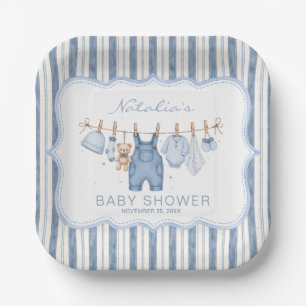 Blue Jean Baby Country Denim Baby Shower Paper Plate