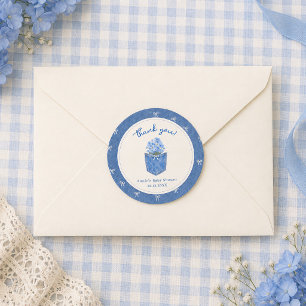Blue Jean Baby Denim Baby Shower Classic Round Sticker