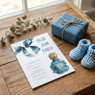 Blue Jean Baby Denim Baby Shower Invitation