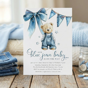 Blue Jean Baby Denim Baby Shower Invitation