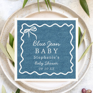 Blue Jean Baby Denim Baby Shower Napkin