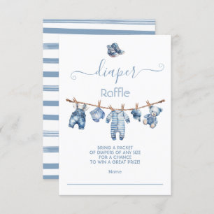 Blue Jean Baby Denim Diaper Raffle Invitation