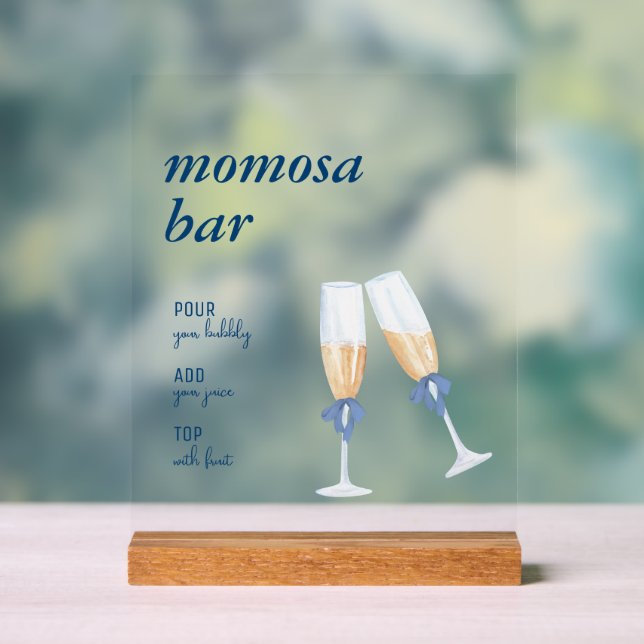 Blue Jean Baby | Mum-osa Bar Sign | Tabletop (Neutral)