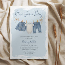 Blue Jean Baby Shower Baby Outfit 
