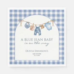 Blue Jean Baby Shower Cowboy Napkin