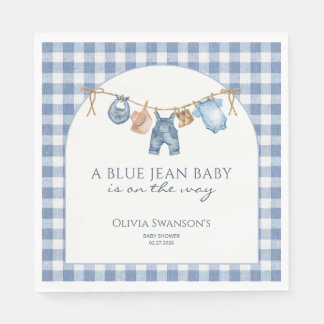Blue Jean Baby Shower Cowboy Napkin