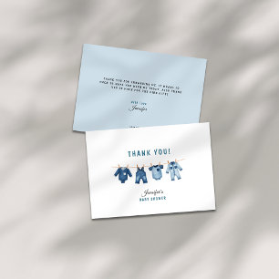 Blue Jean Baby Shower - Denim Theme Thank You Card