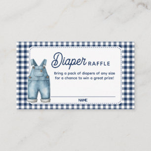 Blue Jean Baby Shower Diaper Raffle Card