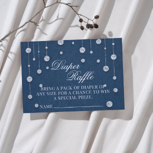 Blue Jean Baby Shower Diaper Raffle Enclosure Card