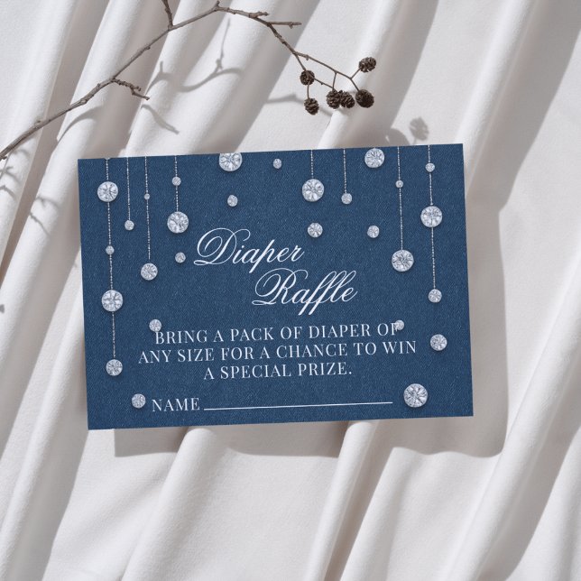 Blue Jean Baby Shower Diaper Raffle Enclosure Card (Creator Uploaded)