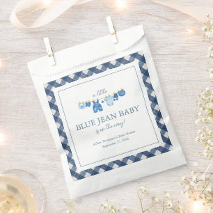 Blue Jean Baby Shower Favour Bag