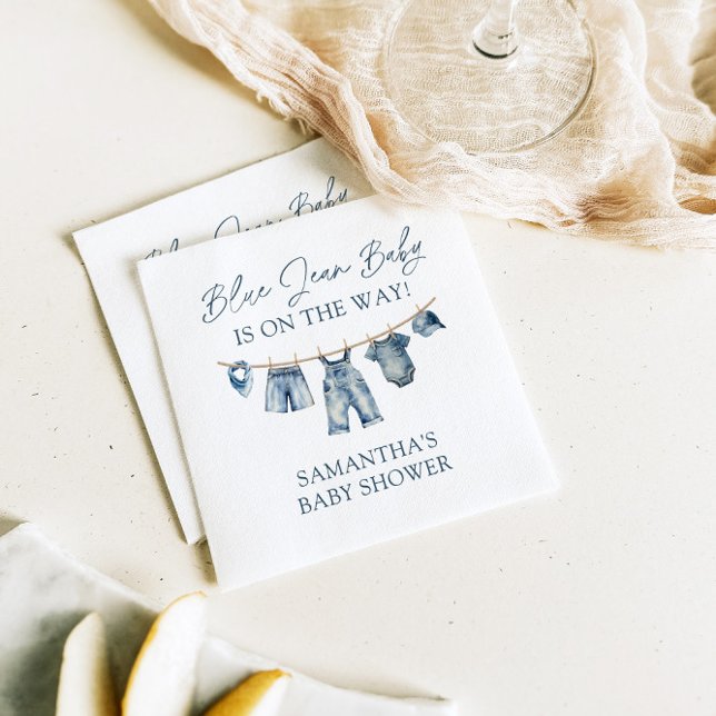Blue Jean Baby Shower, Western Baby Shower Napkin (Creator Uploaded)