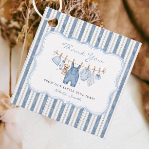 Blue Jean Baby Western Denim Thank You Favour Tags