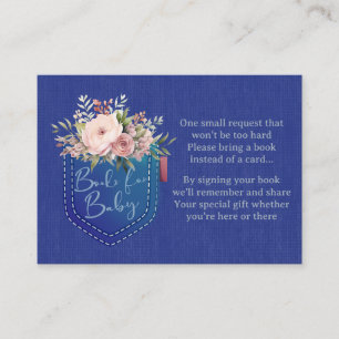 Blue Jean Books For Baby Shower Enclosure Card