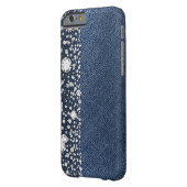 Blue Jean Denim Diamonds Glam Trendy Diamond Bling Case-Mate iPhone Case (Back Left)