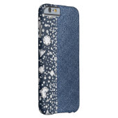 Blue Jean Denim Diamonds Glam Trendy Diamond Bling Case-Mate iPhone Case (Back/Right)