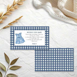 Blue Jean Dress Gingham Girl Books For Baby Enclosure Card