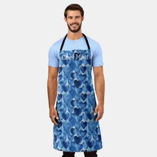 Blue Jean Hearts  Apron