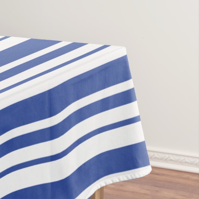 Blue Jean Stripes Tablecloth (In Situ)