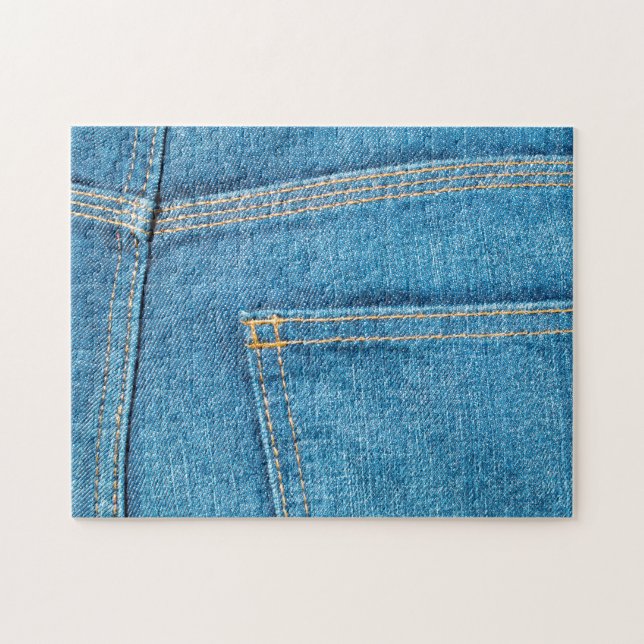 Blue Jeans Back Pocket Jigsaw Puzzle (Horizontal)
