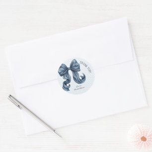 Blue Jeans Bridal Shower Thank You Classic Round Sticker