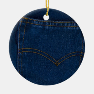 blue jeans ceramic tree decoration
