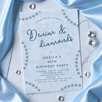 Blue Jeans Denim and Diamonds 40th Birthday Party