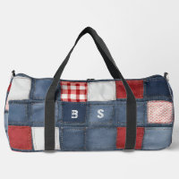 Blue Jeans Denim Patchwork Initials