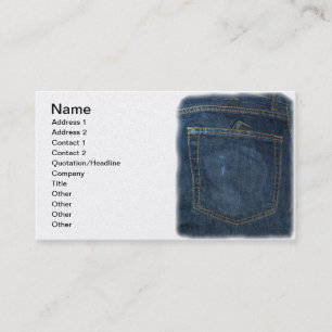 Blue Jeans Denim Pocket Business Card