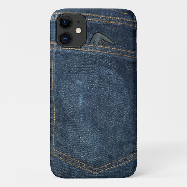 Blue Jeans Denim Pocket Case-Mate iPhone Case (Back)