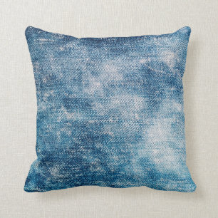 Blue jeans denim texture cushion