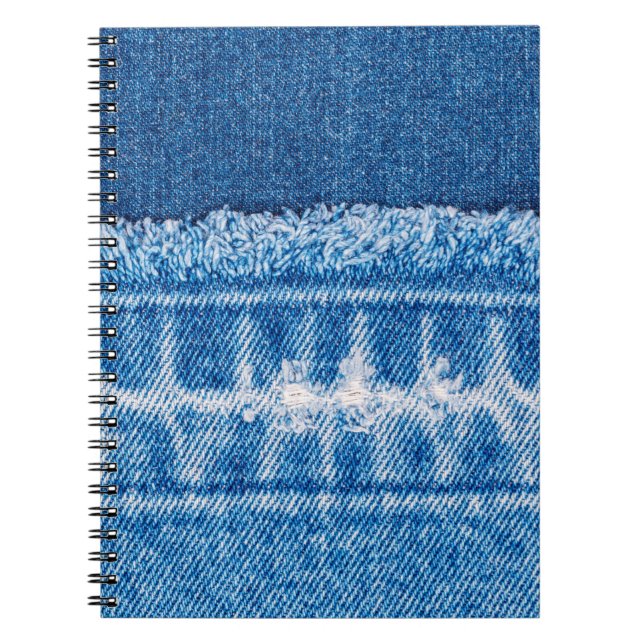 Blue jeans denim texture notebook (Front)