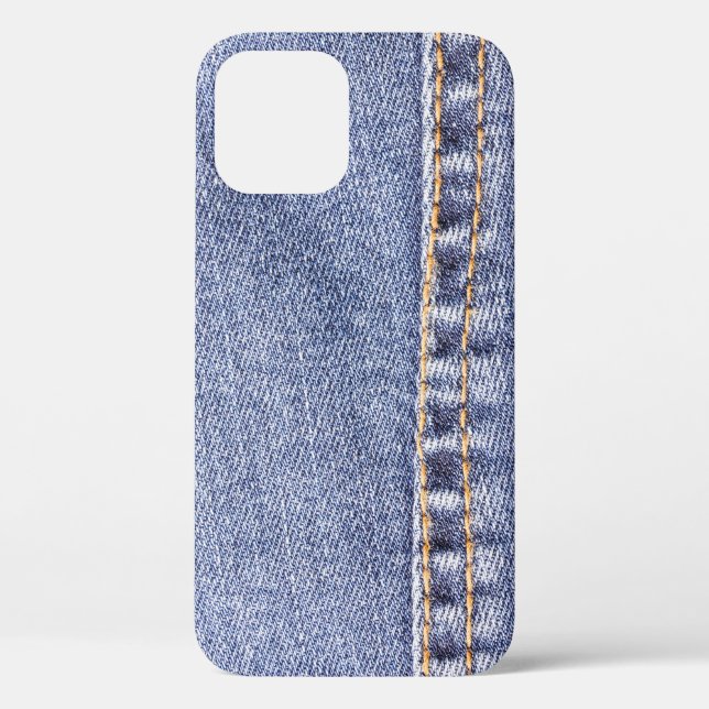 Blue jeans: detailed sew texture. Case-Mate iPhone case (Back)