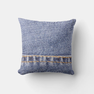 Blue jeans: detailed sew texture. cushion