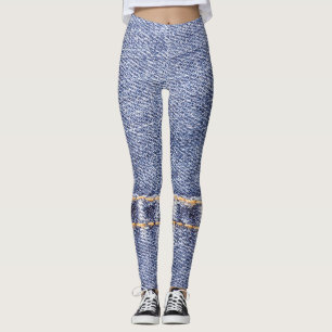 Blue jeans: detailed sew texture. leggings