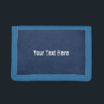 Blue Jeans Fabric - Add Your Text - Customisable Trifold Wallet<br><div class="desc">Blue Jeans Fabric - Add Your Text - Customisable</div>