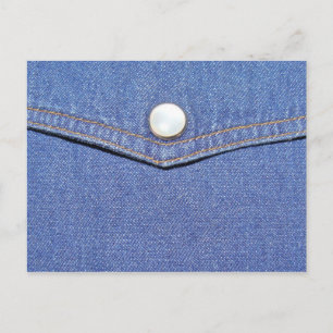 Blue Jeans Pocket Denim Background Postcard