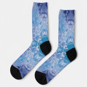 Blue Jeans Retro Tie Dye Socks