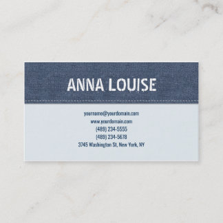 Blue jeans simple business card