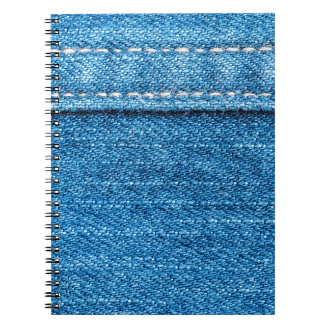 Blue jeans texture background. notebook (Front)