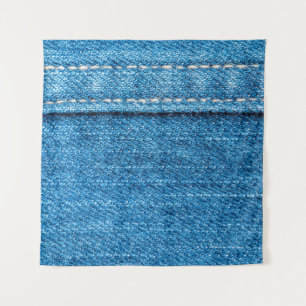 Blue jeans texture background. tapestry