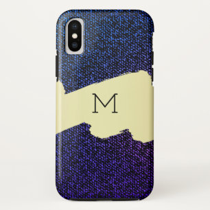 Blue Jeans Texture (purple) iPhone X Case