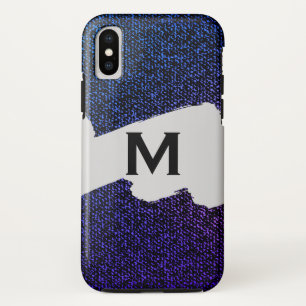 Blue Jeans Texture (purple) iPhone X Case