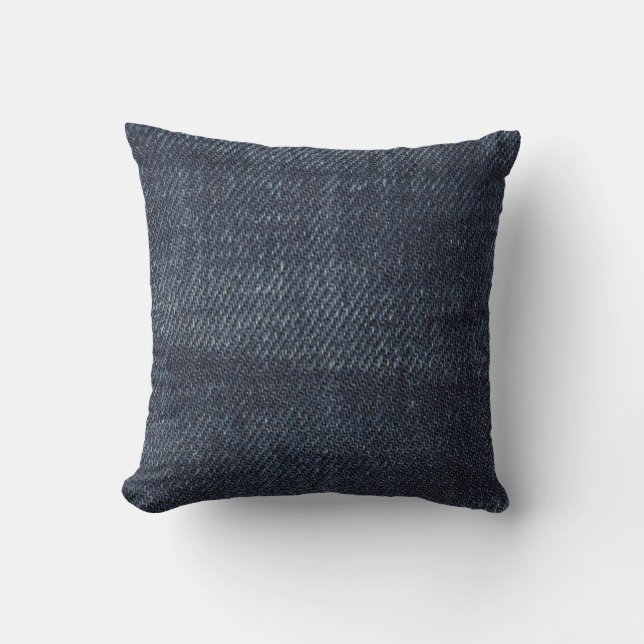 Blue jeans Vintage Denim fabric texture Cushion (Front)