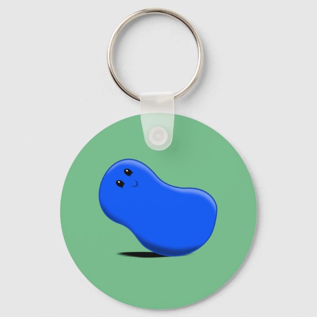 Blue Jellybean Keychain (Front)