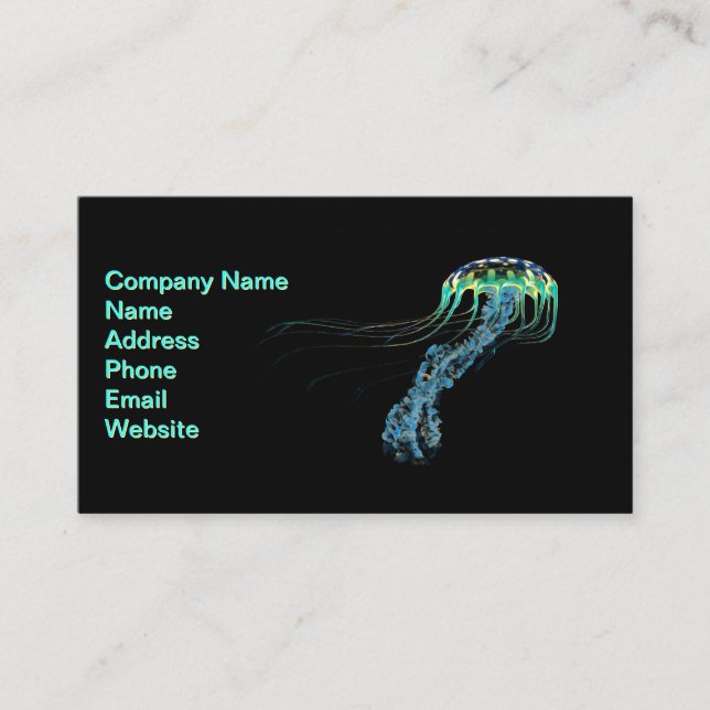 Blue Jellyfish Business Card (Front)